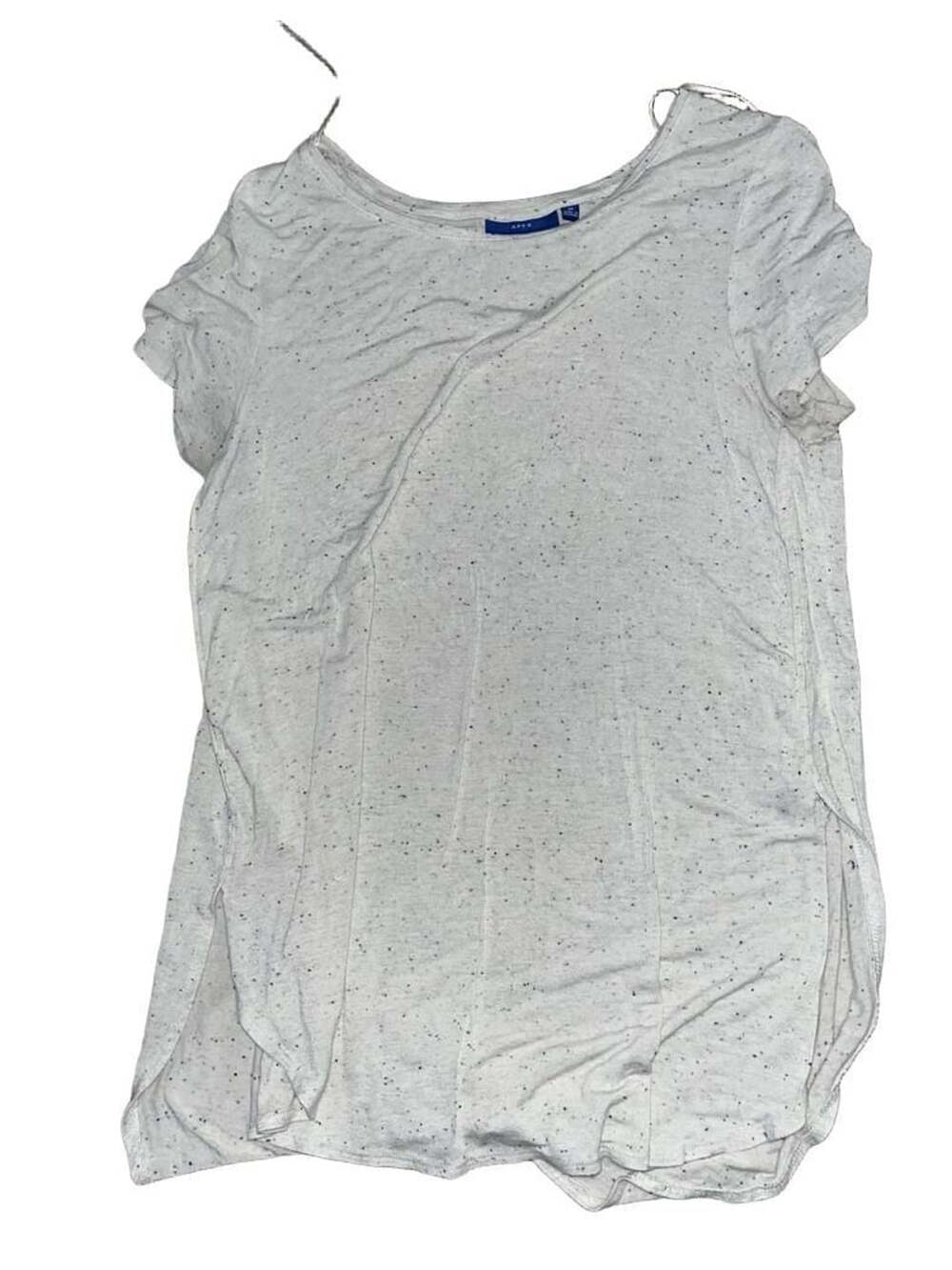 Apt. 9 Women's White Speckled Short Sleeve Tee Size M